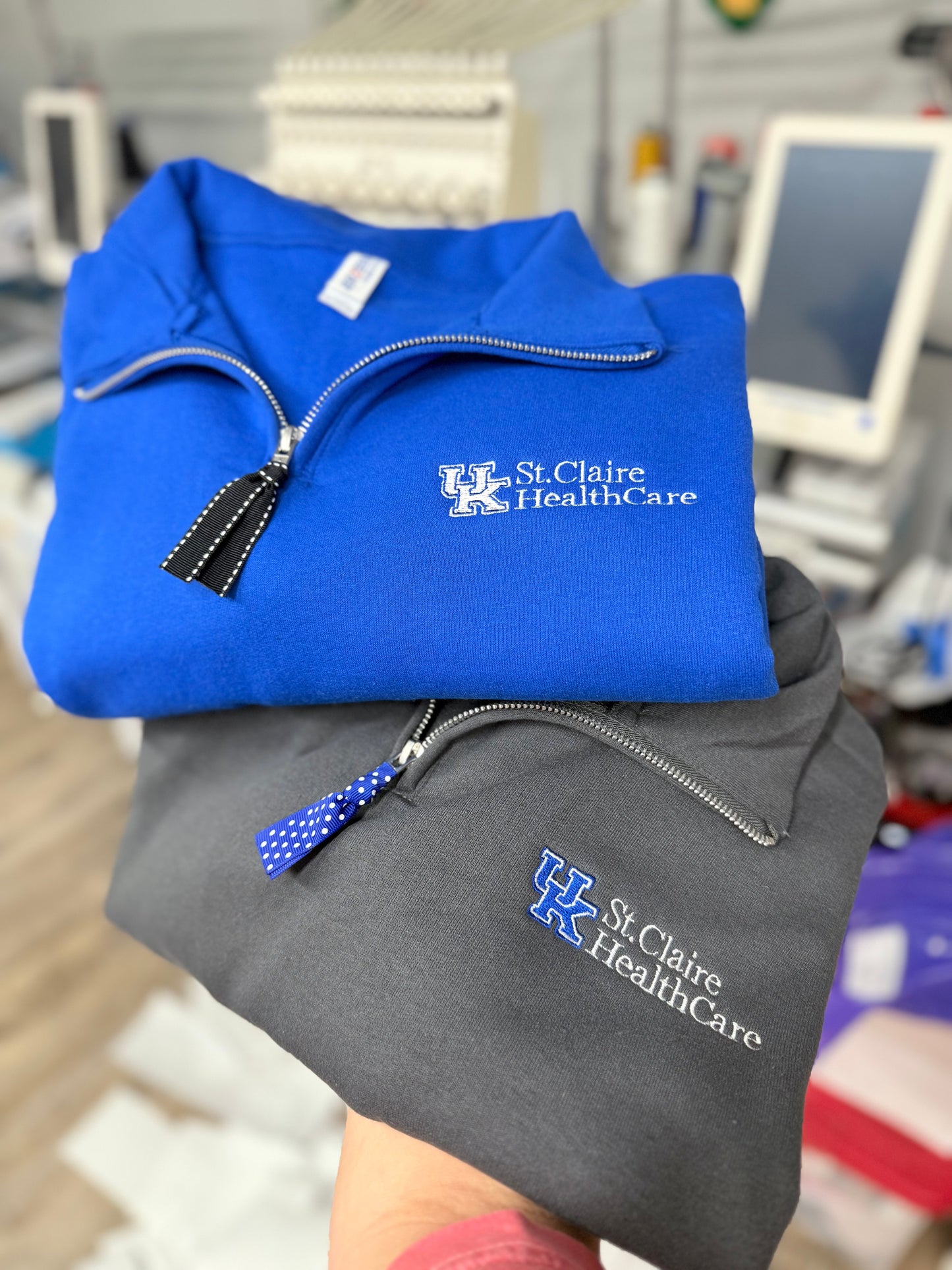 UK St. Claire Healthcare Quarter Zip- LOGO ONLY