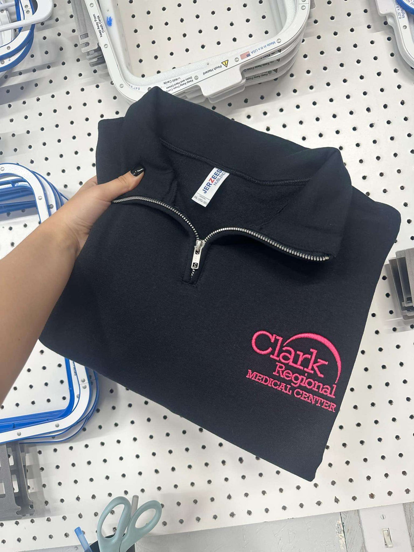Clark Regional Quarter Zip- LOGO ONLY