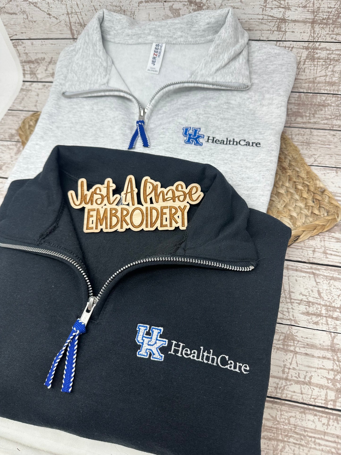 UK Healthcare Quarter Zip- LOGO ONLY