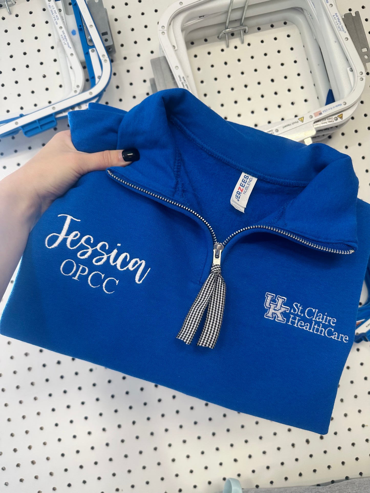 UK St. Claire Healthcare Quarter Zip- LOGO & CREDENTIALS