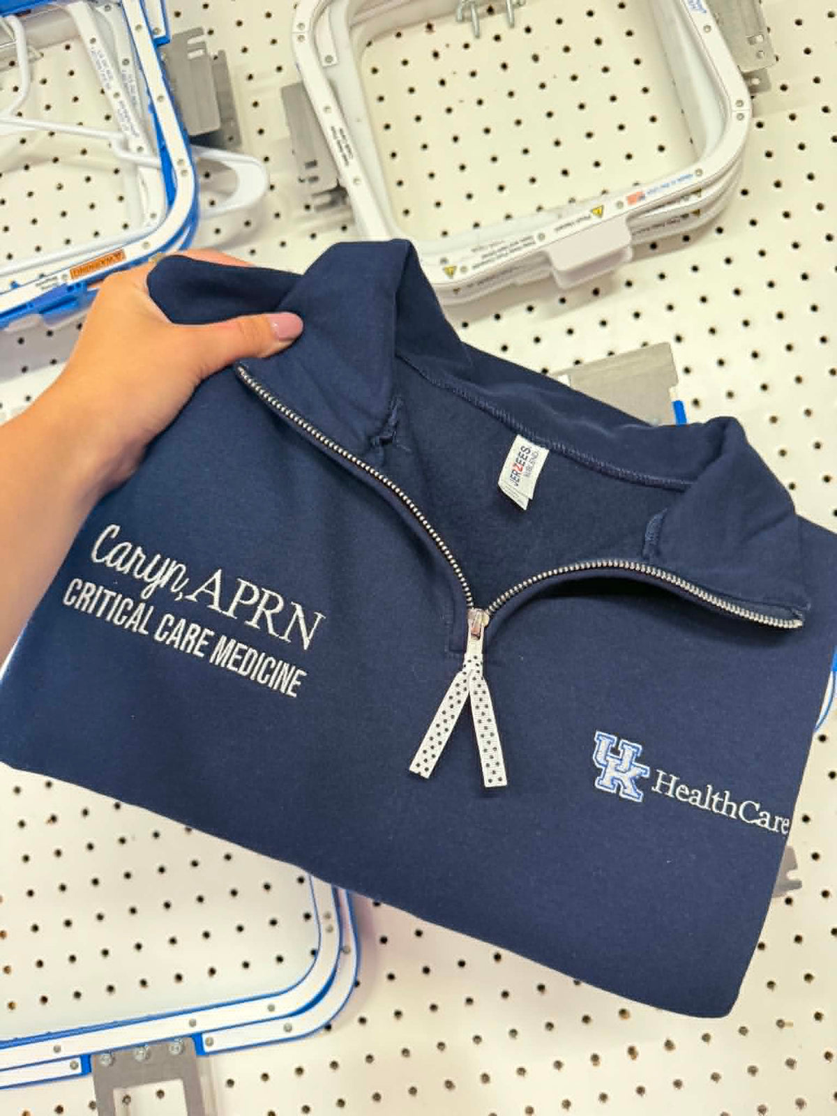 UK Healthcare Quarter Zip- LOGO & CREDENTIALS