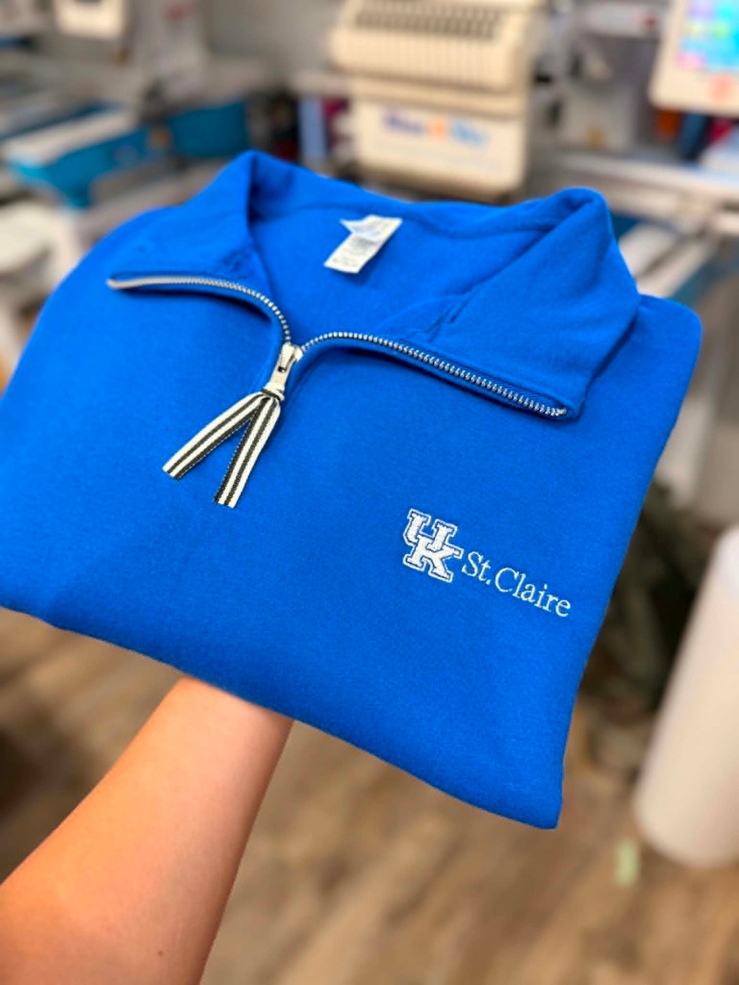 UK St Claire Quarter Zip - LOGO ONLY