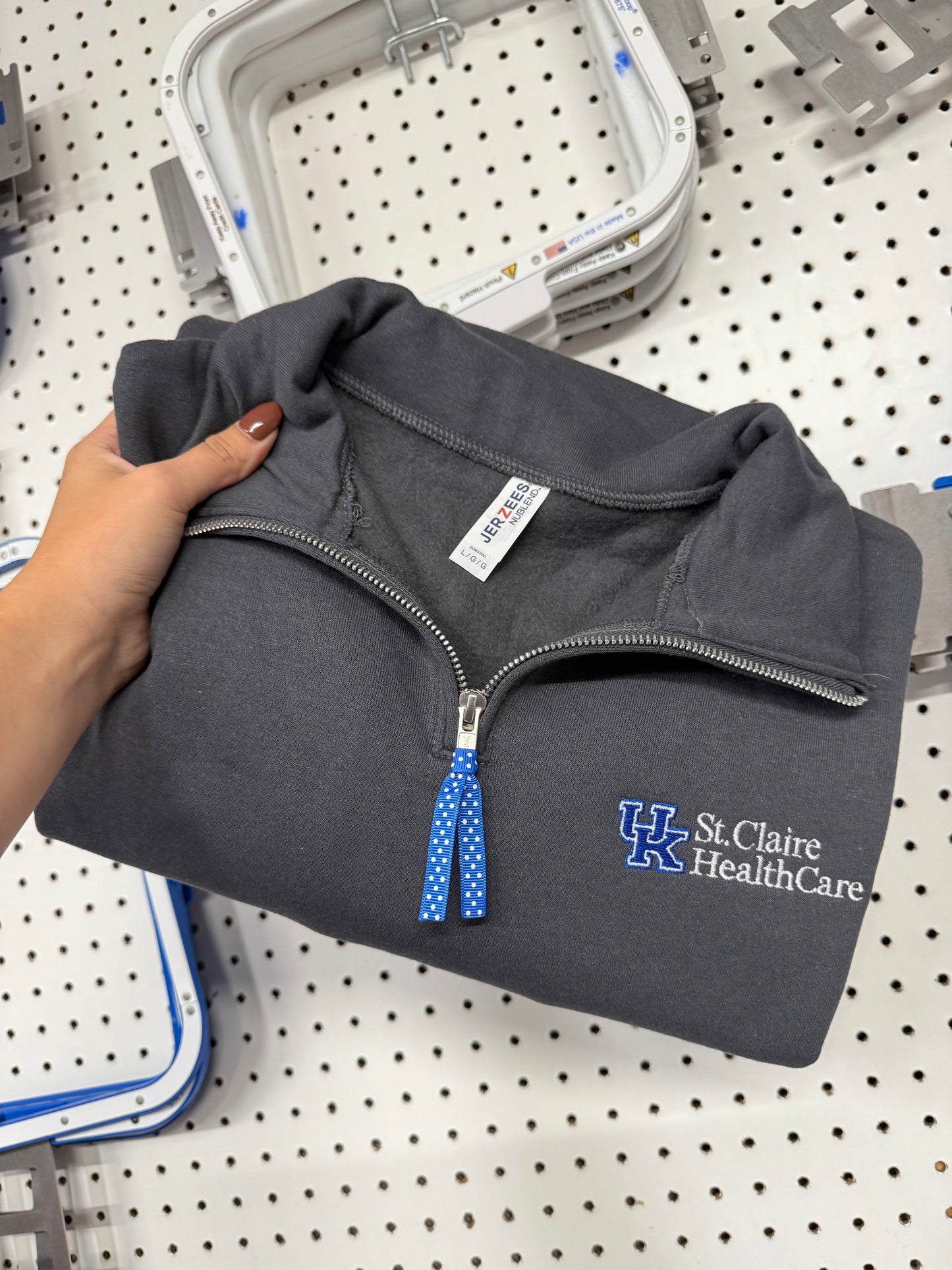 UK St. Claire Healthcare Quarter Zip- LOGO ONLY