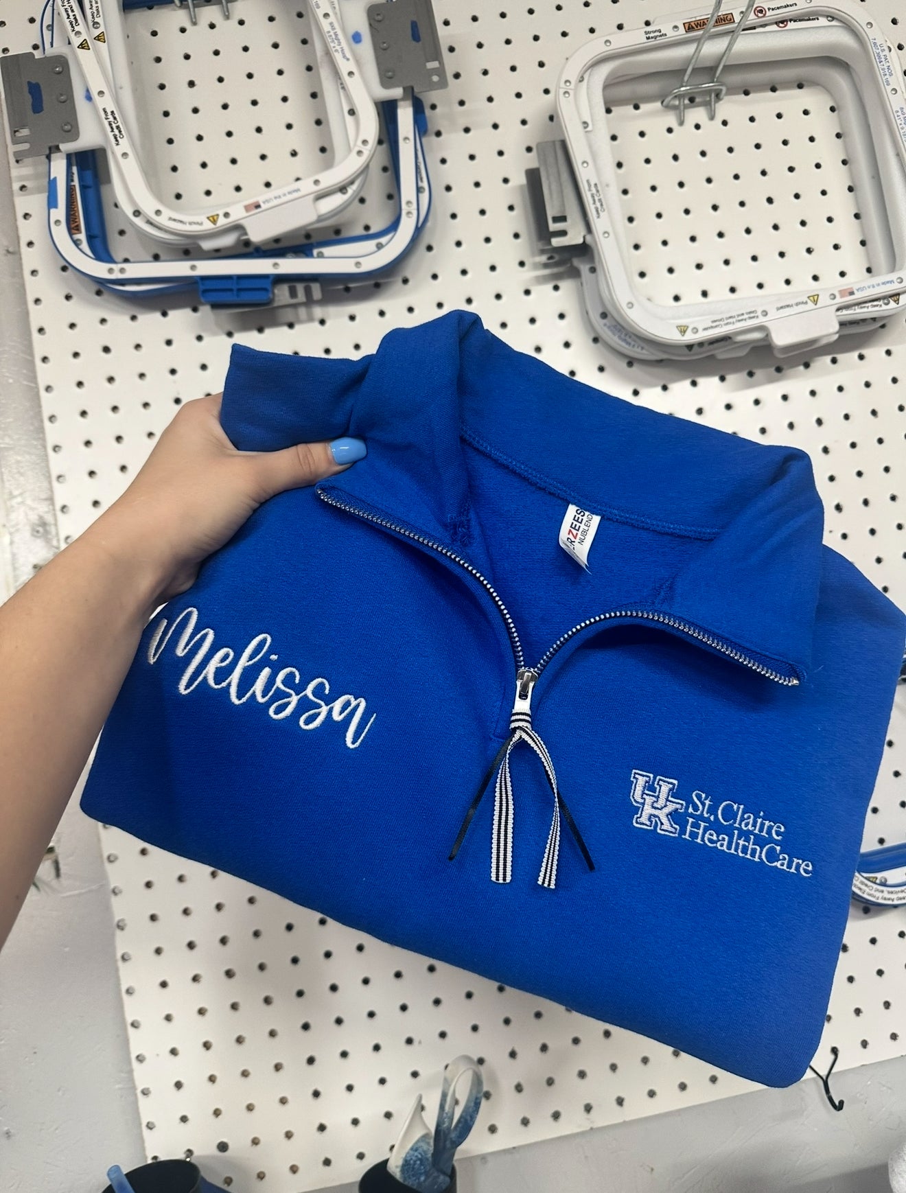 UK St. Claire Healthcare Quarter Zip- LOGO & CREDENTIALS