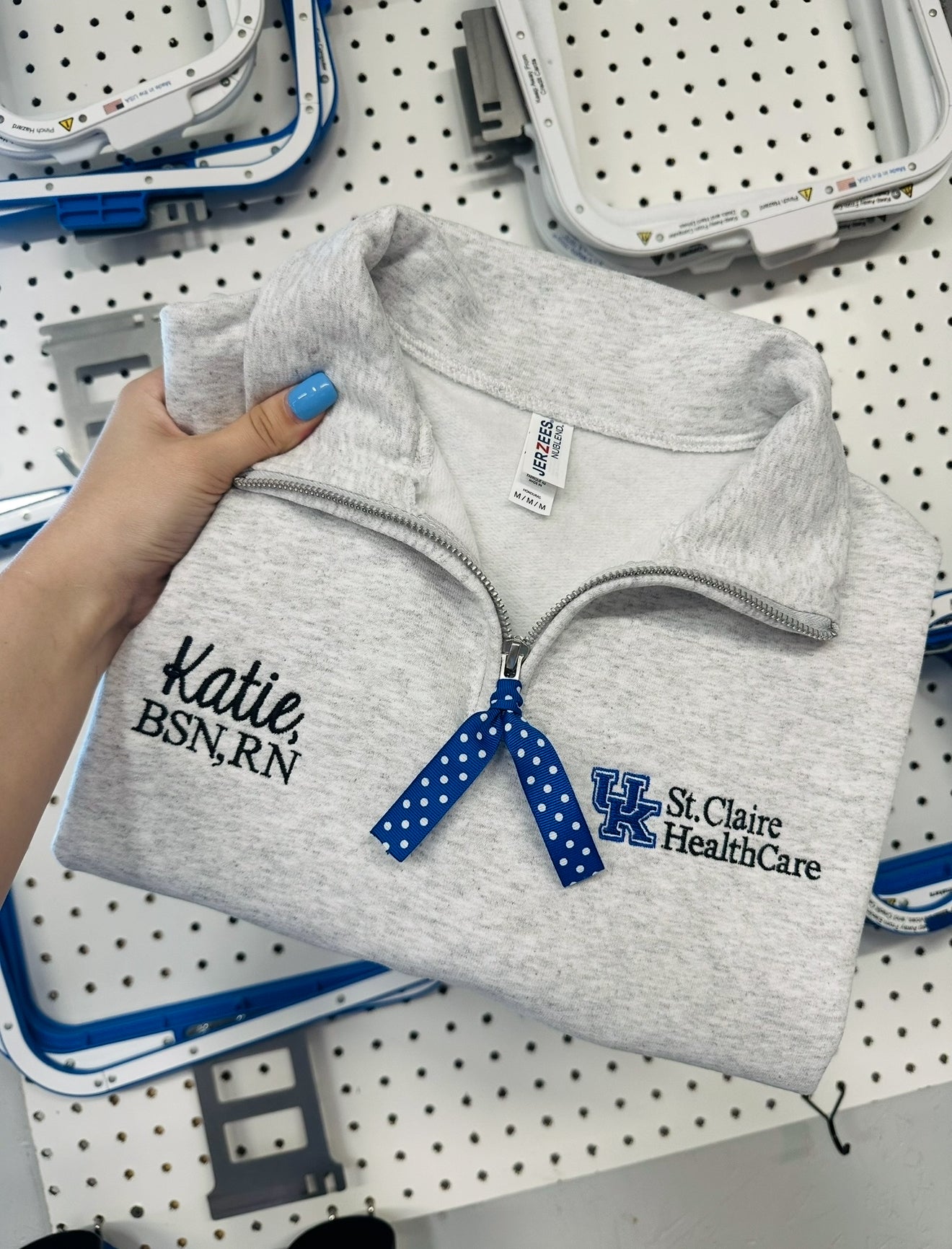 UK St. Claire Healthcare Quarter Zip- LOGO & CREDENTIALS