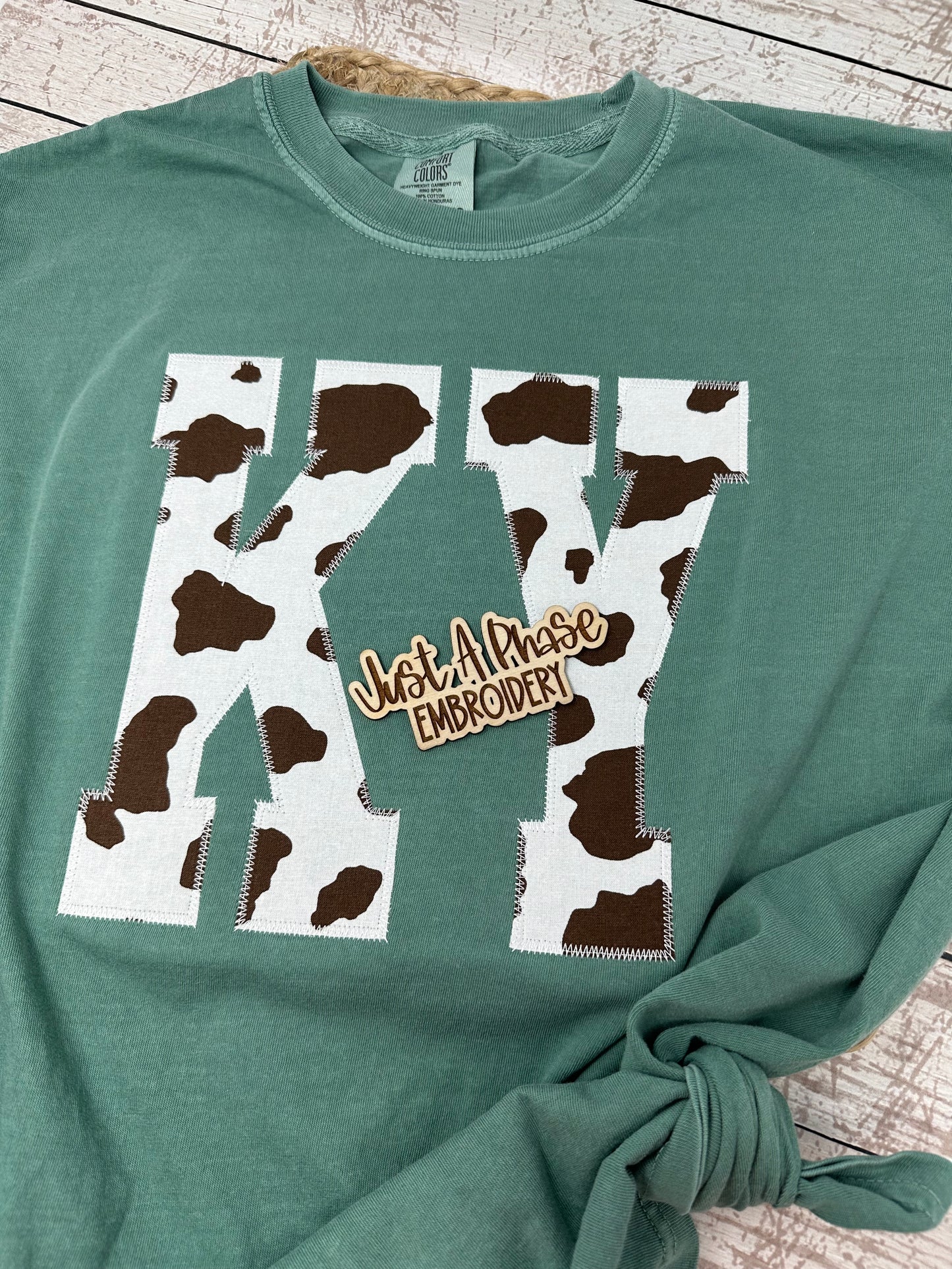 KY Applique Cow Print Tee