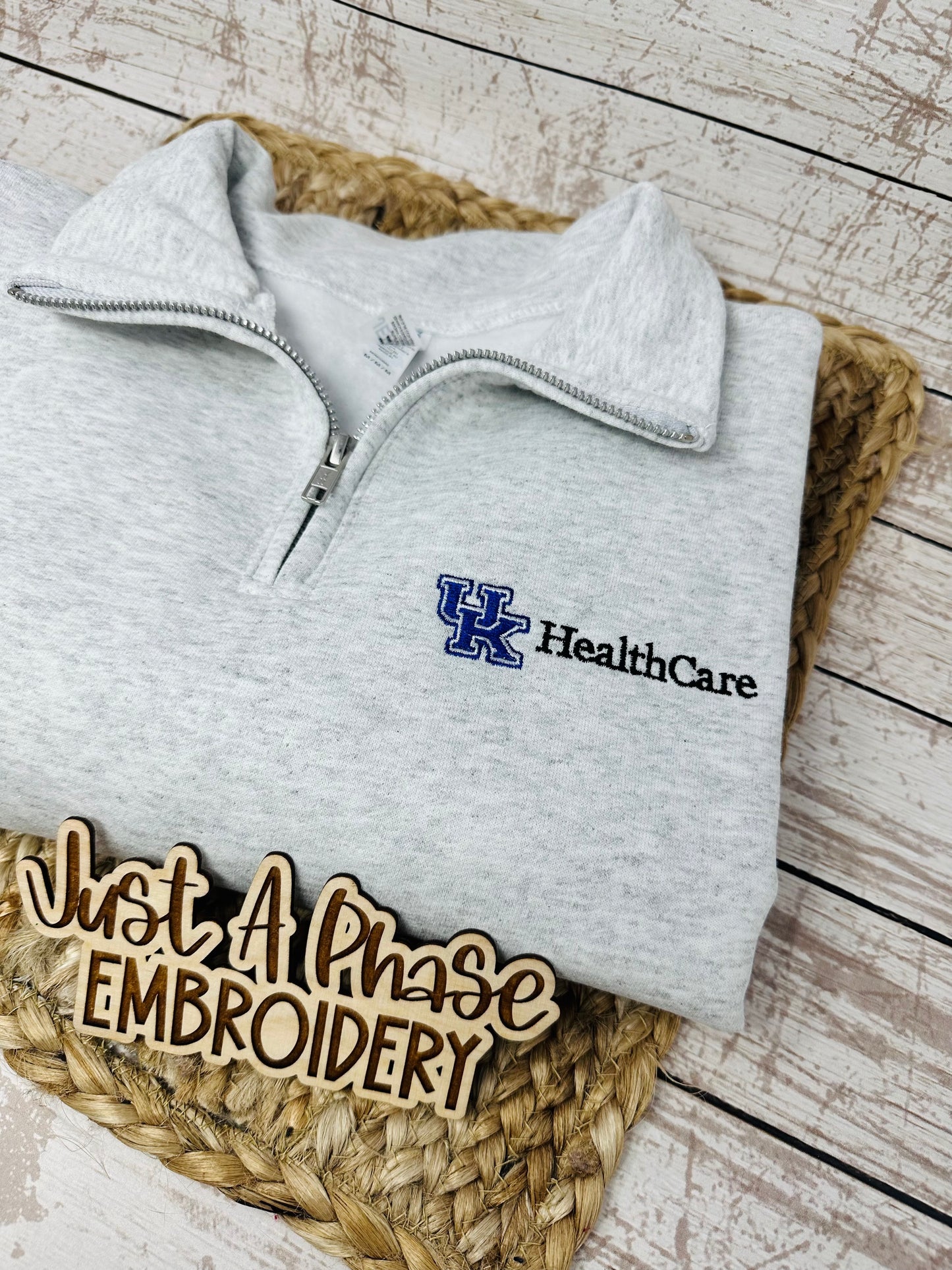 UK Healthcare Quarter Zip- LOGO ONLY