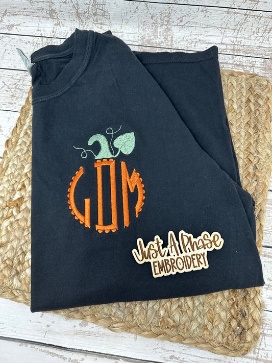 Pumpkin Monogram Tee