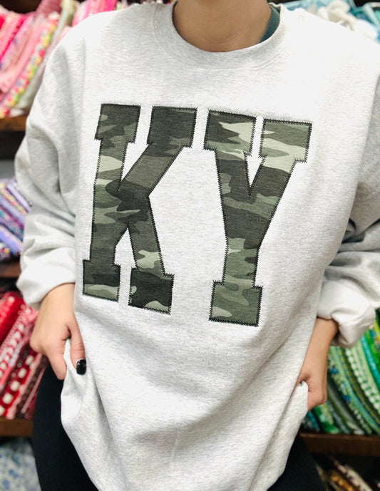 KY Camo Crewneck