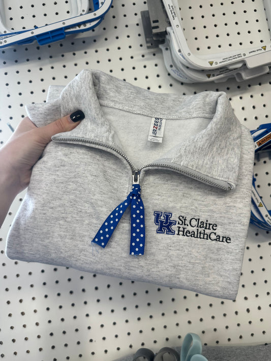 UK St. Claire Healthcare Quarter Zip- LOGO ONLY