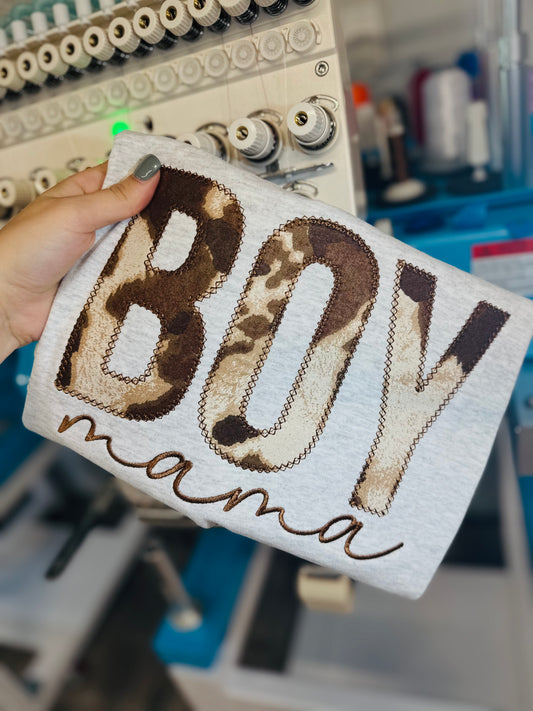 Boy Mama Cow Hide Tee