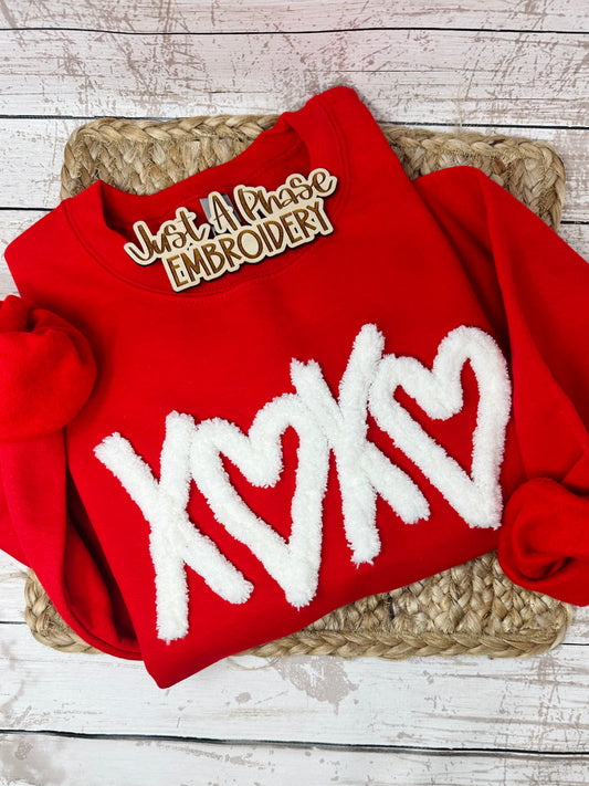 XOXO Chenille Yarn Crewneck
