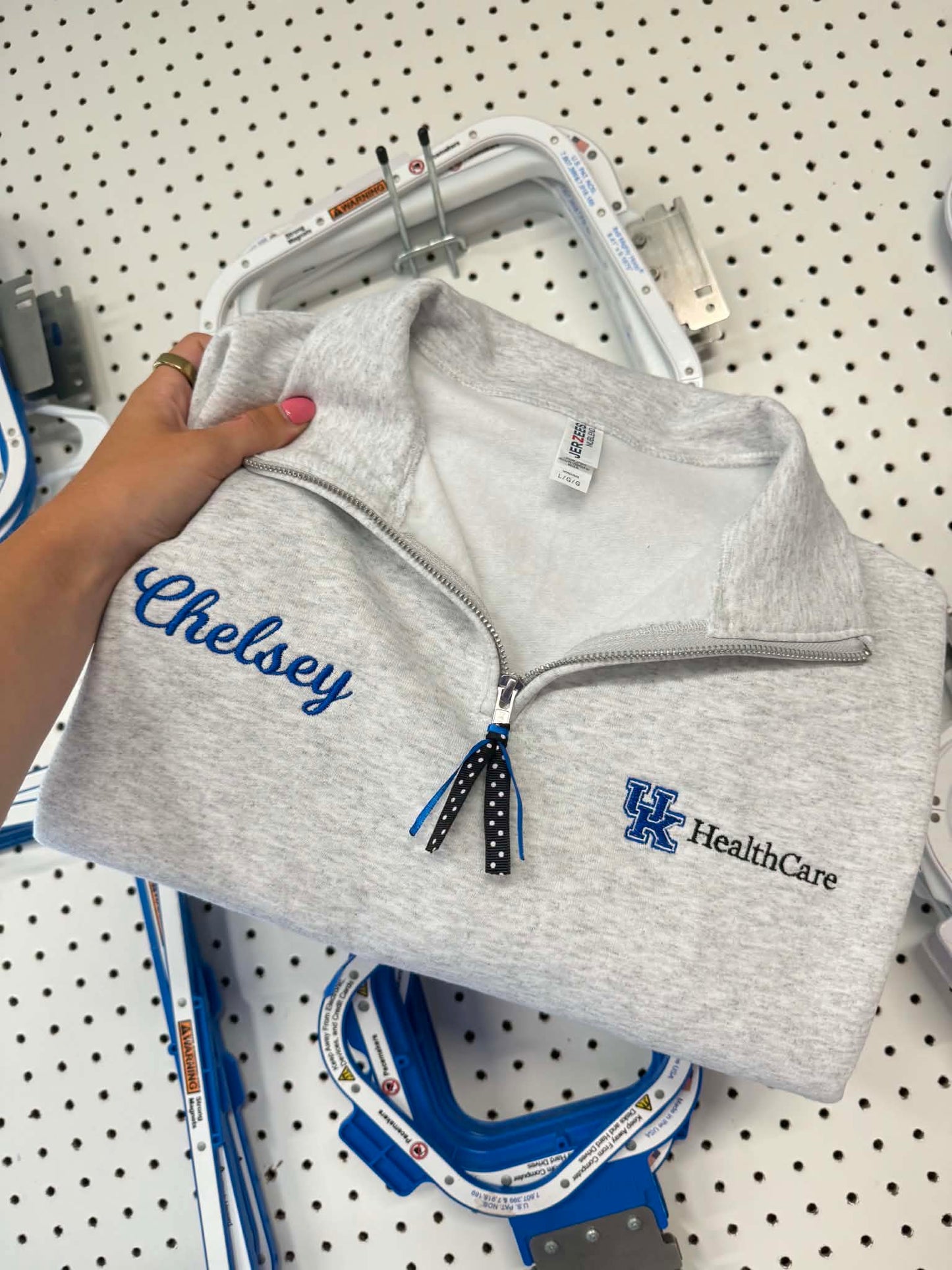 UK Healthcare Quarter Zip- LOGO & CREDENTIALS