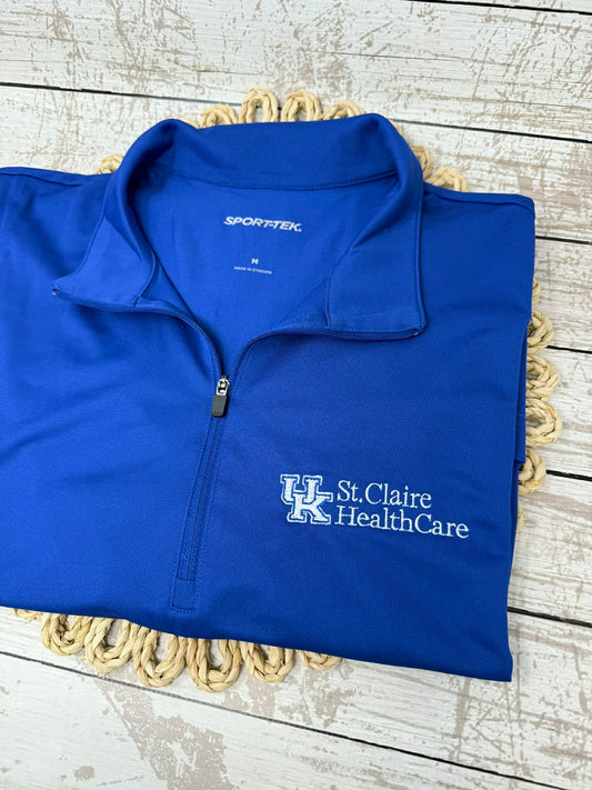 UK St. Claire Healthcare Micropique Quarter Zip- LOGO ONLY
