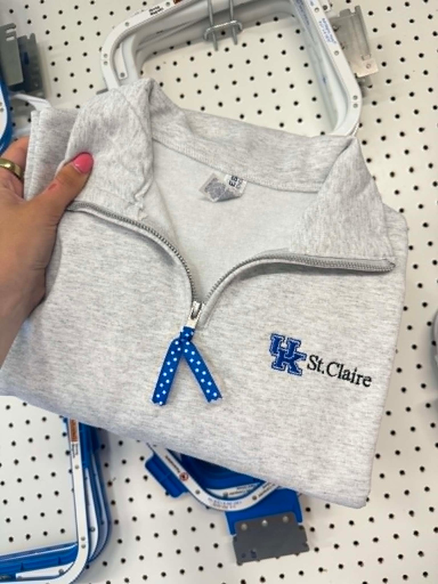 UK St Claire Quarter Zip - LOGO ONLY